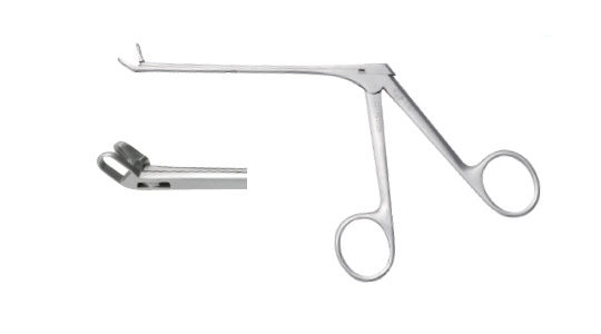 E455 nasal cutting forceps (bent 45 degrees hollow right punch)