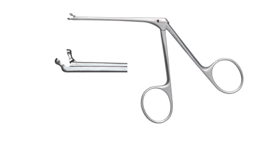 F198 microscopic polyp forceps (bent on the bowl mouth)